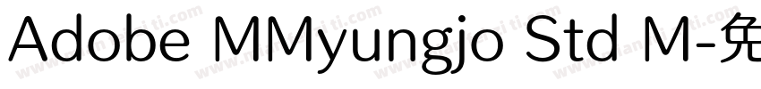 Adobe MMyungjo Std M字体转换